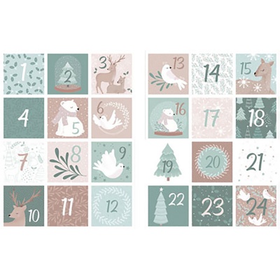 Adventní čísla, čtverce, 1-24, Let it Snow