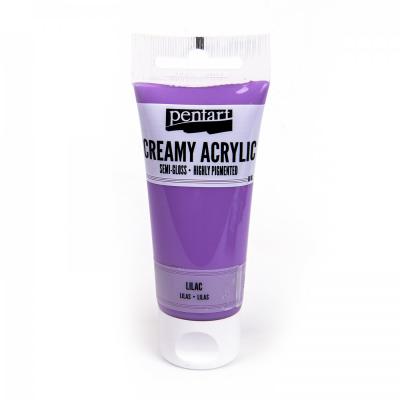 Akrylová barva krémová, pololesklá, fialová, 60 ml