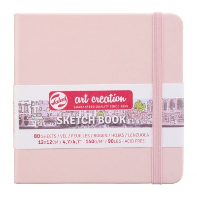 Art Creation, Art Book, blok na skicování 12 x 12 cm, růžový