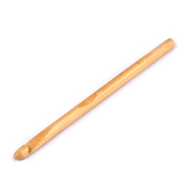 Bambusový háček pro háčkování, velikost 8 mm