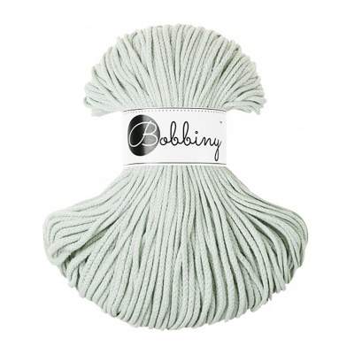 Bobbiny, Macramé pletená šňůra, 3 mm, 100 m, Milky Green
