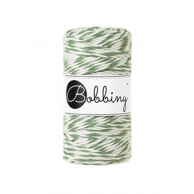 Bobbiny, Macramé točená šňůra, 3 mm, 100 m, Magic Green