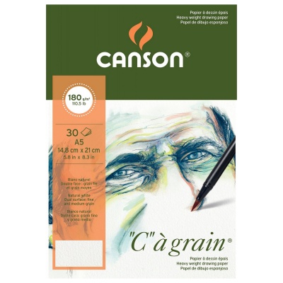 CANSON Skicař "C" a GRAIN, A5, 180 g, 30 listů