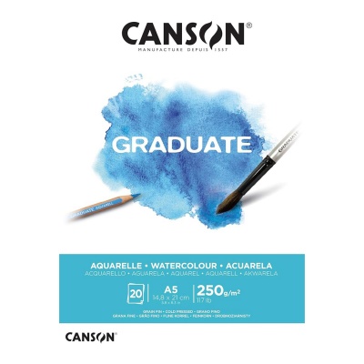 CANSON Skicák Graduate Aquarelle, 250g, 20 listů A5