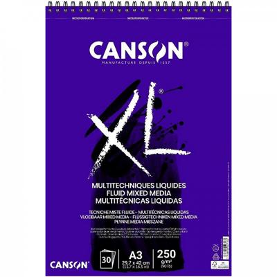 CANSON Skicař XL Fluid Mixed Media, A3, 250 g, 30 listů