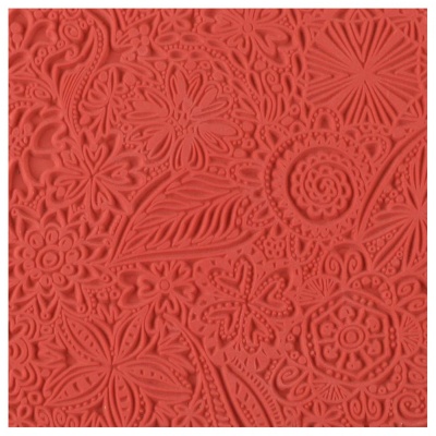 CERN textura, 9 x 9 cm, Květiny