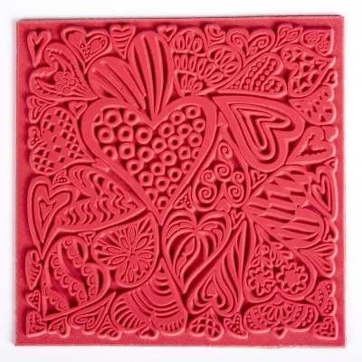 CERN textura, 9 x 9 cm, Srdce