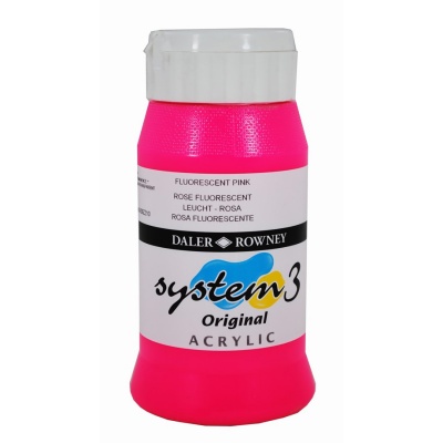 D&R System3 Acrylic 500 ml, Fluorescent Pink