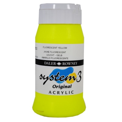 D&R System3 Acrylic 500ml, Fluorescent Yellow