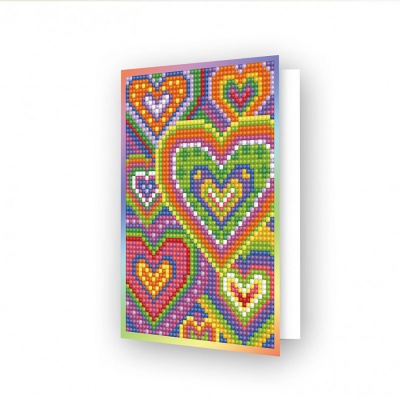 Diamond dotz, Heart Mosaic, pohlednice