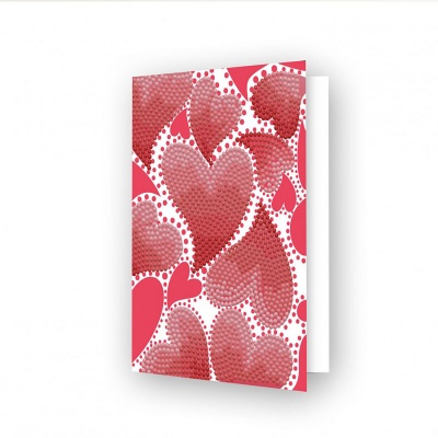 Diamond dotz, Hearts Swirl, pohlednice