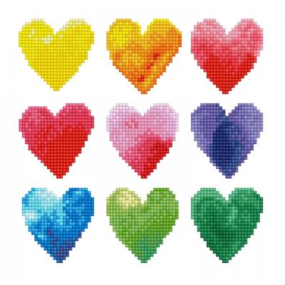 Diamond Dotz, Love Rainbow, 23 x 23 cm