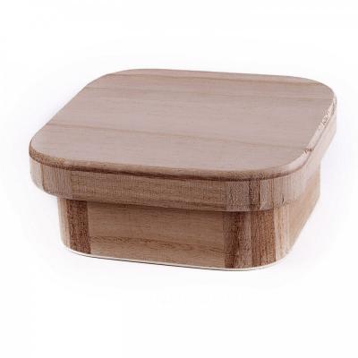 Dřevěná krabička s okrajem, zaoblená