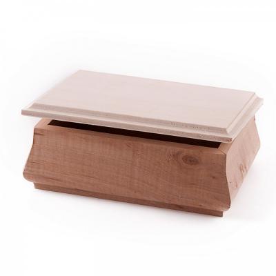 Dřevěná truhlička, zaoblená, 12 x 8,5 x 5,5 cm