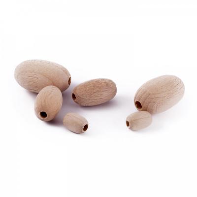 Dřevěné korálky oválné 10 mm 20 ks