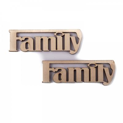 Dřevěné nápisy, 10 cm, family