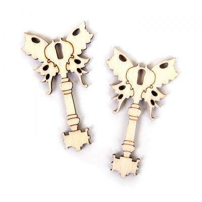 Dřevěné ozdoby, steampunk, klíče, 5 cm