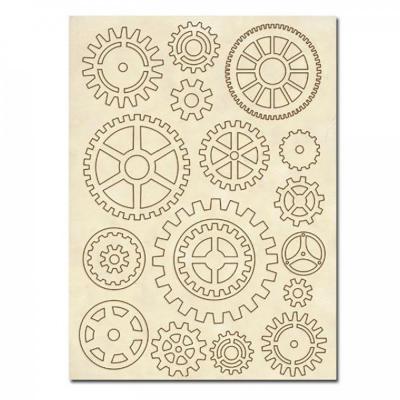 Dřevěné výřezy, A5, Gears