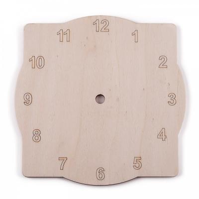 Dřevěný základ na hodiny, vlnitý, arabské číslice