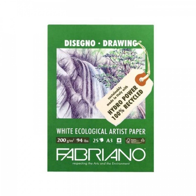 Fabriano, blok na kreslení EKO, bílý, A3, 200g