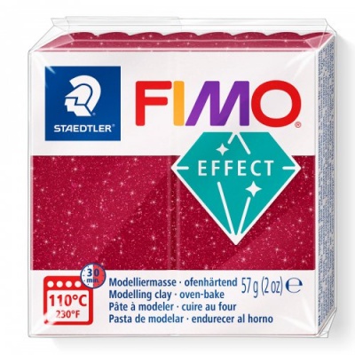 FIMO Effect Glitter 57 g, 202 třpytivá červená