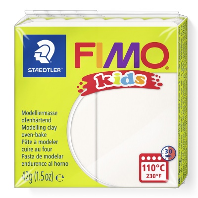 FIMO Kids, 42 g, 0 bílá