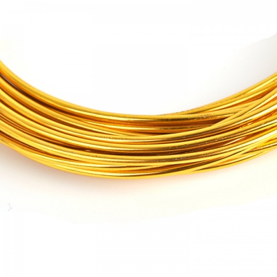Hliníkový drát, 2 mm, zlatý, 1 m
