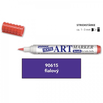 Javan, Art marker fix na světlý textil, fialová