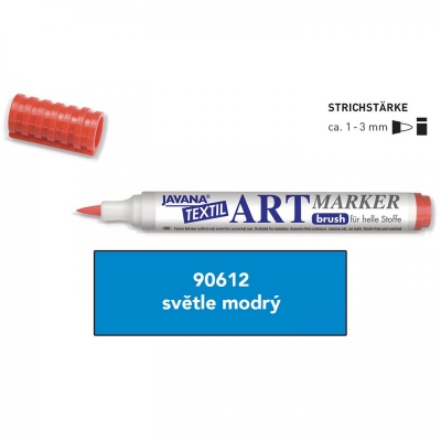Javan, Art marker fix na světlý textil, sv.modrá