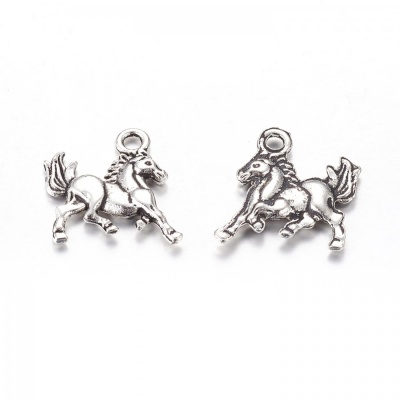Kovová korálek kůň 13,5 x 16,5 mm 10 ks