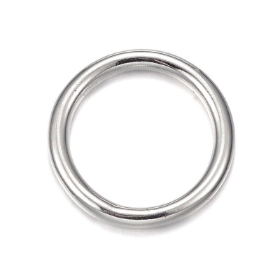 Kovový kroužek spojený 16 mm, platina, 10 ks