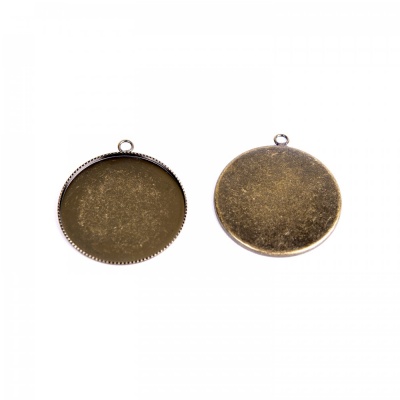 Lůžko kruh starobronz zoubkovaný okraj 30 mm
