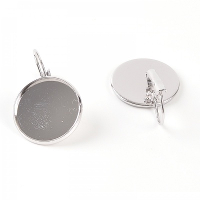 Lůžko náušnicové 18 mm Rhodium