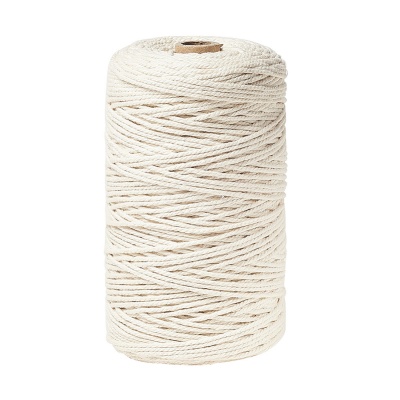 Macrame provázek/šňůrka, 2 mm, cca 300 m, béžová