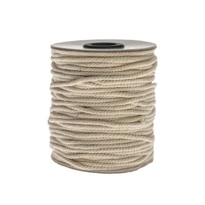 Macrame provázek/šňůrka, 3 mm, cca 45 m, béžová