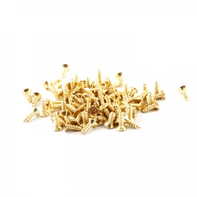 Mini šroubek, zlatá, délka 8 mm, 200 ks