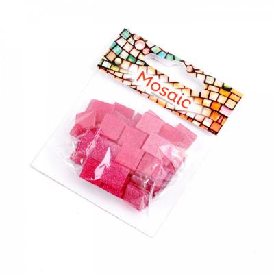 Mozaika, 1 x 1 cm, třpytivá, 20 g, magenta