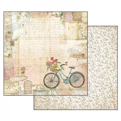 Oboustranný papír, 30,5 x 30,5 cm, Garden bicycle