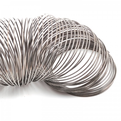 Paměťový drát na náramky, gunmetal, 5,5 cm, 1 mm