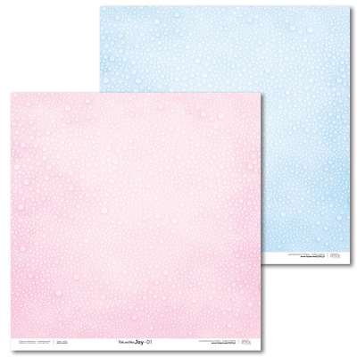 Papír na scrapbooking, Pink and blue Joy 01
