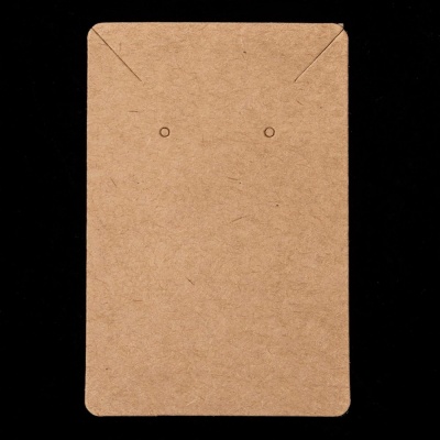 Papírová kartička na bižu, 9 x 6 cm, béžová 10 ks