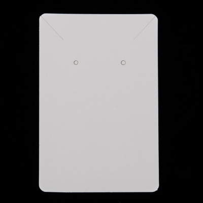 Papírová kartička na bižu, 9 x 6 cm, bílá 10 ks