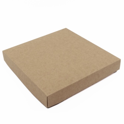 Papírová krabice, dvoudílná, 160 x 160 x 25 mm, kraftový papír