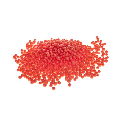 Pěnové dekorační kuličky, 3 mm, červená, 10 g