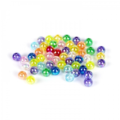Plastová kulička 5 mm mix barev, lesklá, 10 g