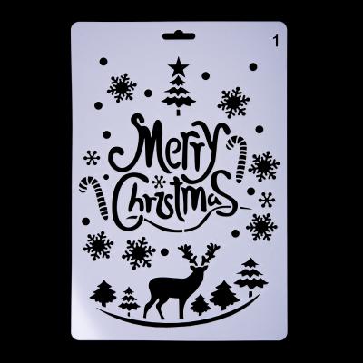 Plastová šablona, vánoční, Merry Christmas