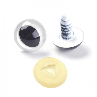 Plastové bezpečnostní oči do hraček 18,5 mm bílé