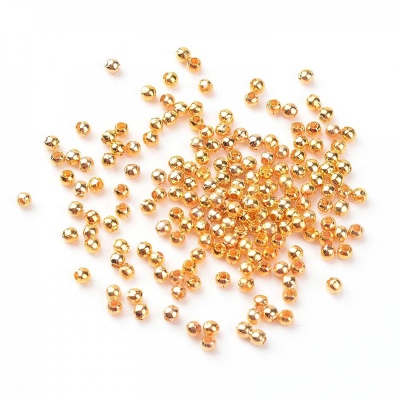 Předělovací korálky 2 mm, zlatá, 50ks