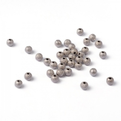 Předělovací korálky ledové 6 mm platina 10 ks