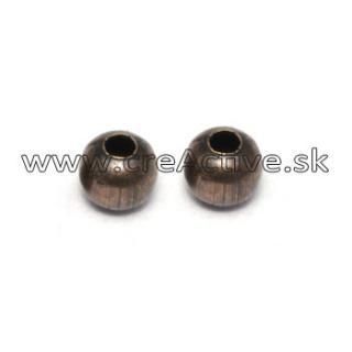 Předělovací korálky staroměď 4 mm 50 ks